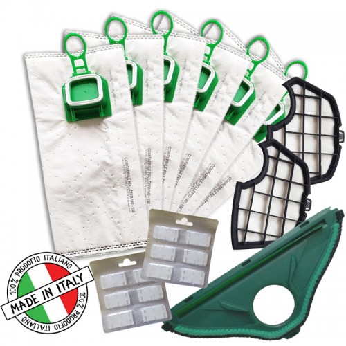 VENDITA SACCHETTI PROFUMI + FILTRO + SPAZZOLA PER FOLLETTO VK 140 150