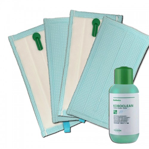 4 PANNI UNIVERSALI SOFT + KOBOCLEAN PER PULILAVA FOLLETTO SP600