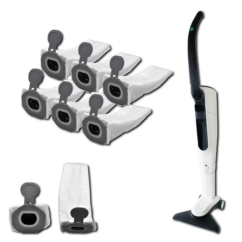 6 SACCHETTI PER VORWERK FOLLETTO VK7 VK7S IN MICROFIBRA COMPATIBILI