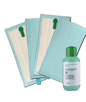 4 PANNI UNIVERSALI SOFT + KOBOCLEAN PER PULILAVA FOLLETTO SP600