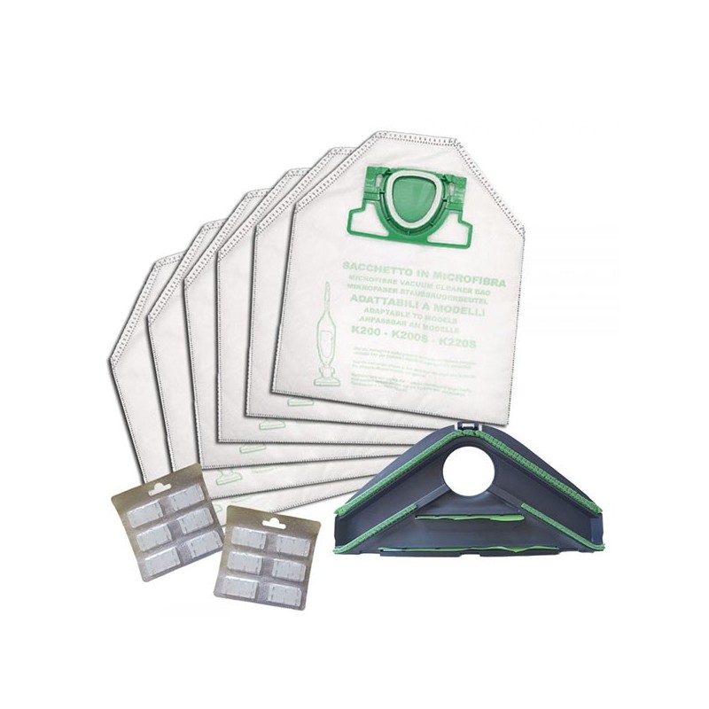 12 SACCHETTI + 12 PROFUMI + SPAZZOLA PER VORWERK FOLLETTO VK200 VK220S 12 SACCHETTI + 12 PROFUMI + SPAZZOLA PER VORWERK FOLLETTO VK200 VK220S