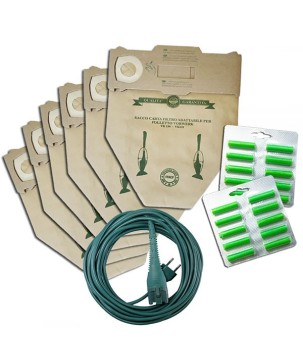 KIT RISPARMIO SACCHETTI + PROFUMI + CAVO PER FOLLETTO VK 130 131
