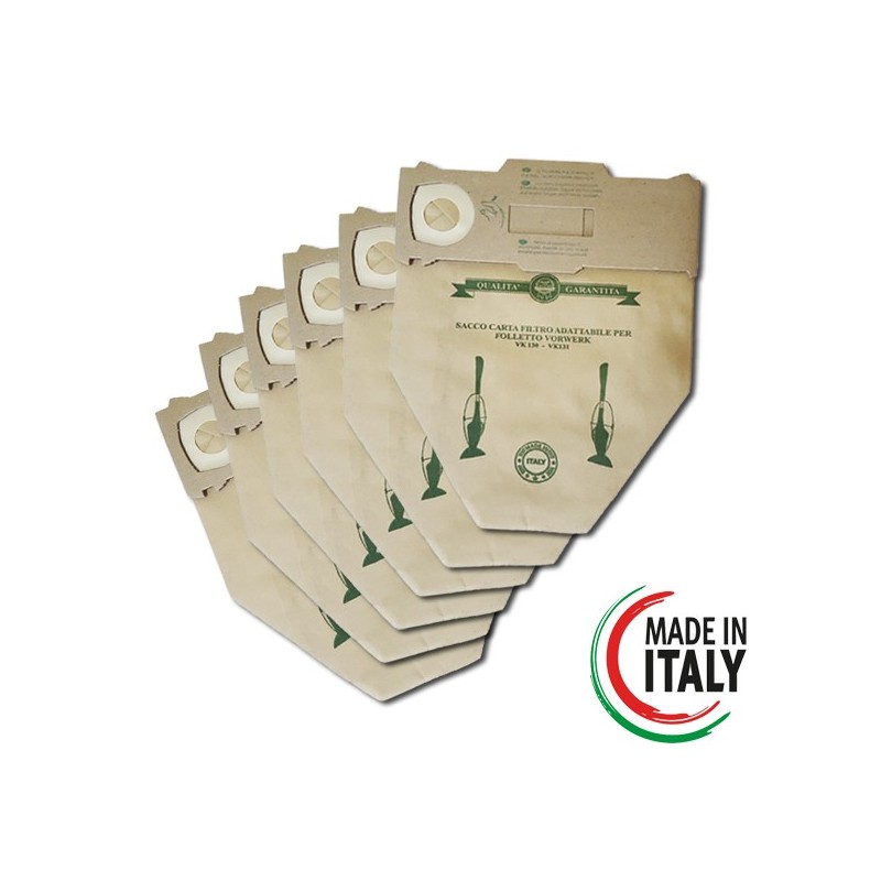 18 SACCHETTI PER FOLLETTO VK 130 131 MADE IN ITALY 18 SACCHETTI PER FOLLETTO VK 130 131 MADE IN ITALY