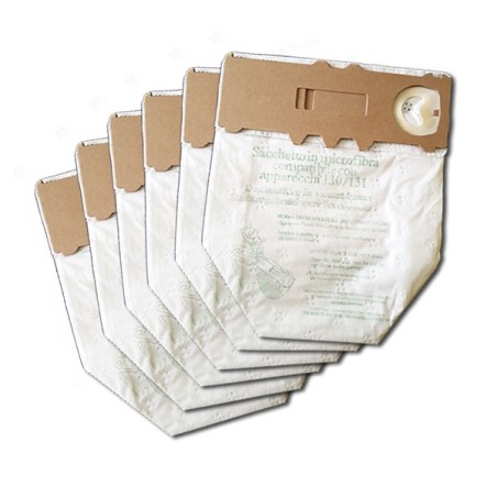 6 SACCHETTI IN MICROFIBRA PER FOLLETTO VK 130 VK 131