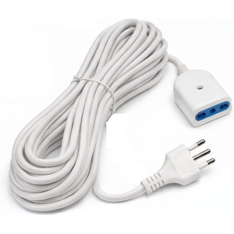 PROLUNGA ELETTRICA 5 METRI PRESA BIPASSO SPINA 16A