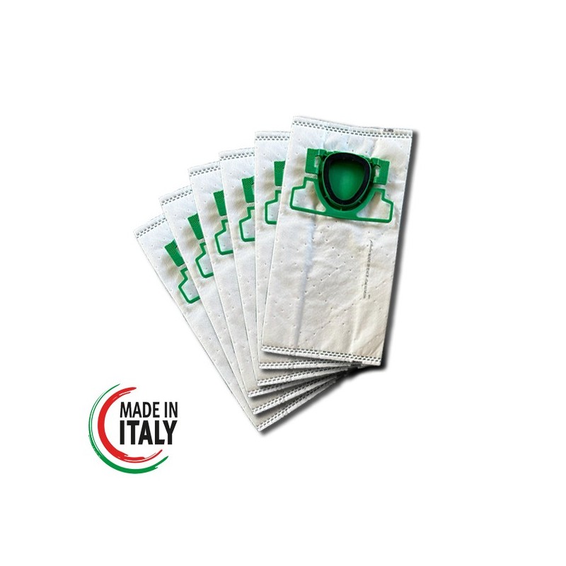6 SACCHETTI MADE IN ITALY PER FOLLETTO VK200 VK220S IN MICROFIBRA
