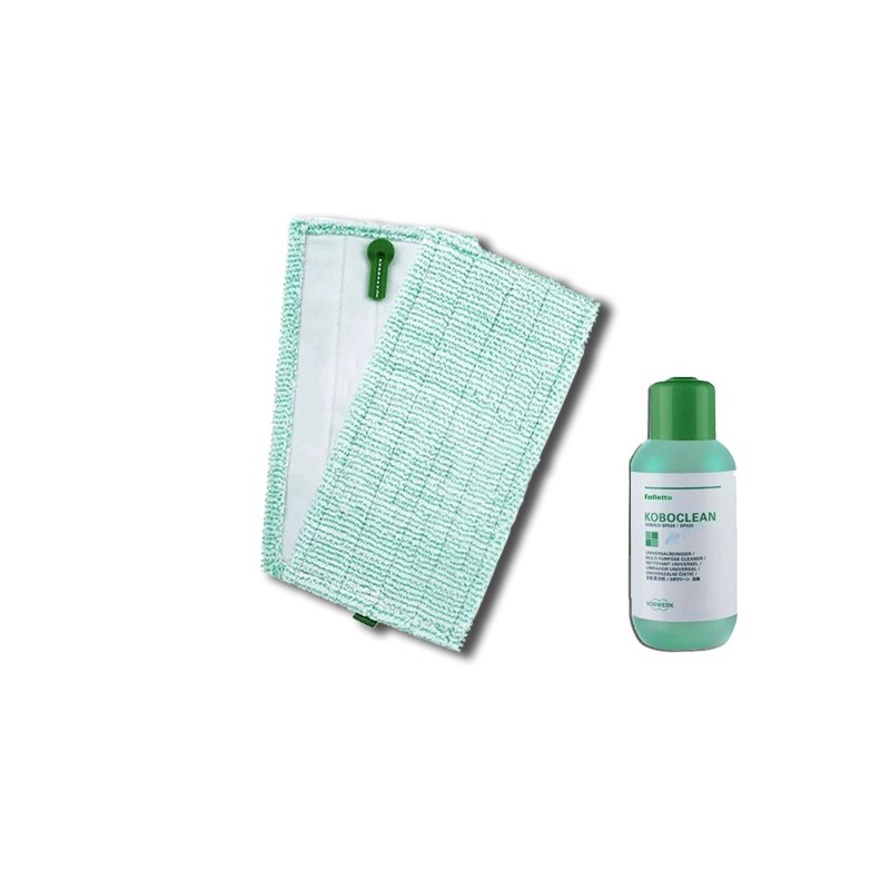 2 PANNI FUGHE + KOBOCLEAN DETERGENTE PER PULILAVA LAVAPAVIMENTI FOLLETTO SP600 SP600S SP7S
